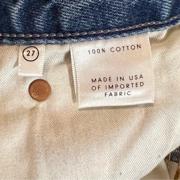 GRLFRND Cindy Button Fly Raw Hem High Rise Cut Off Denim Jean Shorts side slits - Picture 13 of 14